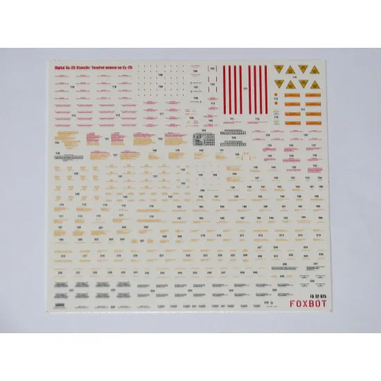 Foxbot 32-026 1/32 Stencils for Digital Su-25 Frogfoot Decal