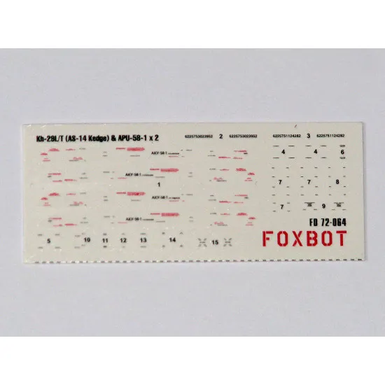 Foxbot 72-064 - 1/72 - Kh-29L/T & APU-58-1 Stencils