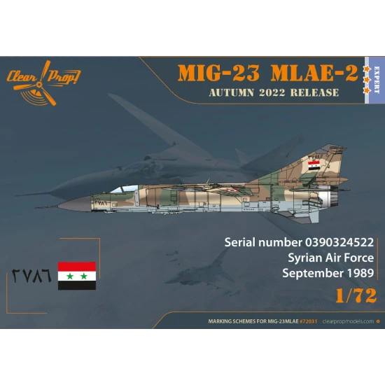 Clear Prop CP72031 - 1/72 - MiG-23MLAE-2 Flogger-G Military aircraaft