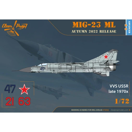 Clear Prop CP72032 - 1/72 - MiG-23ML/MLA Flogger-G Military aircraaft