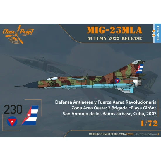 Clear Prop CP72032 - 1/72 - MiG-23ML/MLA Flogger-G Military aircraaft