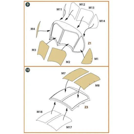 Clear Prop CPA144002 - 1/144 - OV-1 A/JOV-1A Mohawk PE parts and painting mask