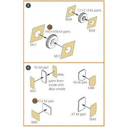 Clear Prop CPA35001 1/35 CH-54 painting mask on yellow kabuki paper ICM 53054