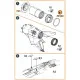 Clear Prop CPA72080 1/72 MiG-23ML MLD, P MLAE Exhaust and air scoops for CP kits