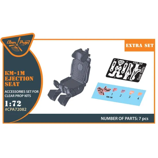 Clear Prop CPA72082 - 1/72 - KM-1M Ejection seat for CP kits and other Clear Prop CPA72082 - 1/72 - KM-1M Ejection seat for CP kits and other