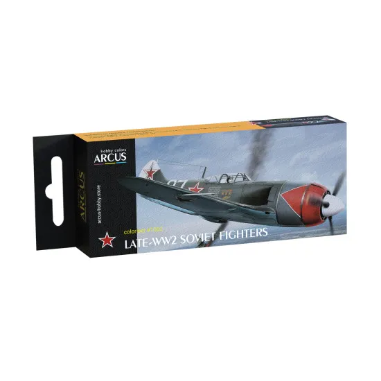 Arcus 1002 Enamel paints set Late-WW2 Soviet Fighters 6 colors in set