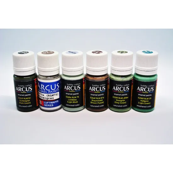 Arcus 2004 Enamel paints set Luftwaffe Defence of The Reich JG27 colors in set