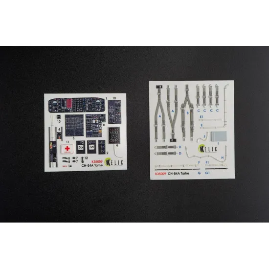 Kelik K35009 - 1/35 - CH-54A Tarhe interior 3D decals for ICM kit