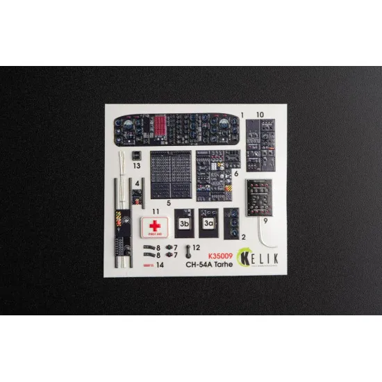 Kelik K35009 - 1/35 - CH-54A Tarhe interior 3D decals for ICM kit
