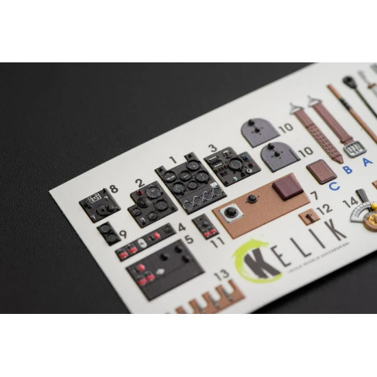 Kelik K32008 - 1/32 - Ki-61-I interior 3D decals for Hasegawa kit
