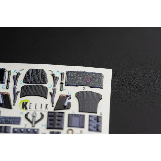 Kelik K48047 - 1/48 F-35A Lightning II interior 3D decals for Kitty Hawk kit