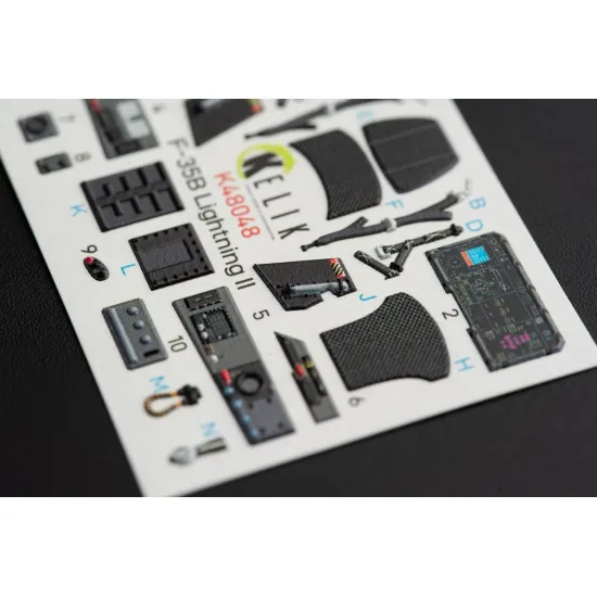 Kelik K48048 - 1/48 F-35B Lightning II interior 3D decals for Kitty Hawk kit