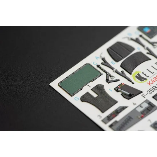 Kelik K48048 - 1/48 F-35B Lightning II interior 3D decals for Kitty Hawk kit