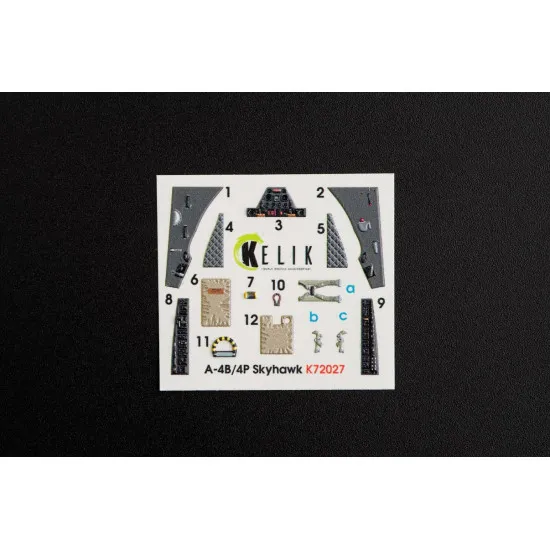 Kelik K72027 - 1/72 - A-4 Skyhawk interior 3D decals for Airfix kit