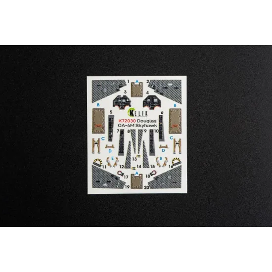 Kelik K72030 1/72 OA-4M Skyhawk interior 3D decals for Fujimi/Hobby 2000 kit