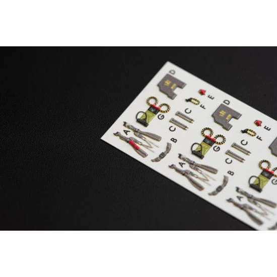Kelik K72032 1/72 F-4EJ Kai Phantom II interior 3D decals for Hasegawa kit