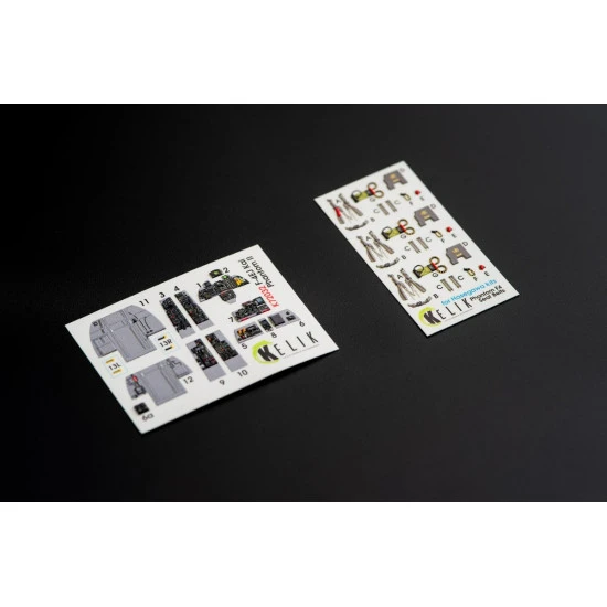Kelik K72032 1/72 F-4EJ Kai Phantom II interior 3D decals for Hasegawa kit