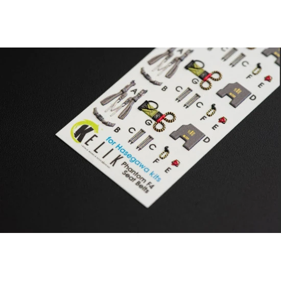 Kelik K72032 1/72 F-4EJ Kai Phantom II interior 3D decals for Hasegawa kit