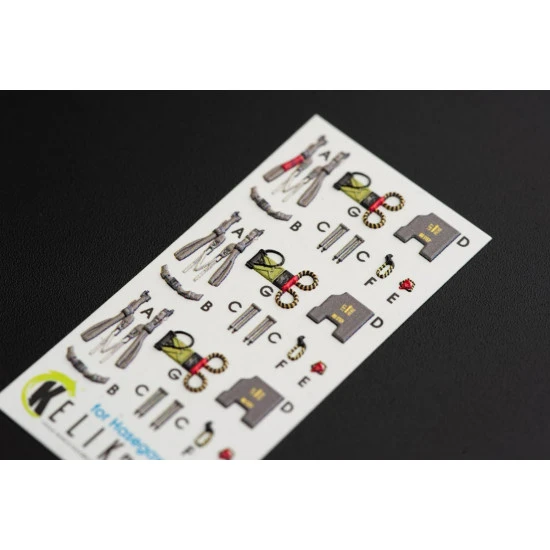Kelik K72032 1/72 F-4EJ Kai Phantom II interior 3D decals for Hasegawa kit