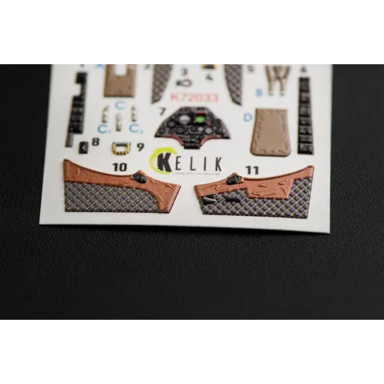 Kelik K72033 1/72 A-4F Skyhawk interior 3D decals for HobbyBoss kit