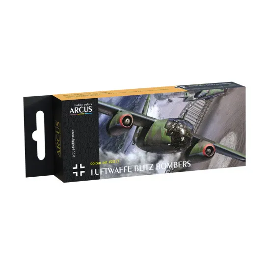 Arcus 2017 Enamel paints set Luftwaffe Blitz Bombers 6 colors in set 10ml