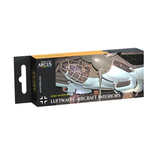 Arcus 2018 Enamel paints set Luftwaffe Aircraft Interiors 6 colors in set 10ml