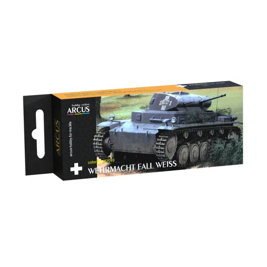 Arcus 2099 Enamel paints set Wehrmacht Fall Weiss 6 colors in set 10ml
