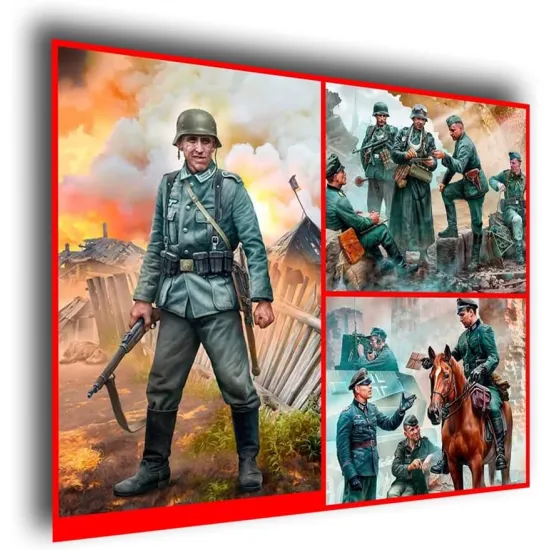 Us Stock Bundle Lot Of German Military Men Series 3 Plastic Kit 1/35 Master Box