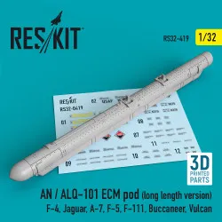 Reskit RS32-0419 1/32 AN / ALQ-101 ECM pod (long length version) (F-4, Jaguar, A-7, F-5, F-111, Buccaneer, Vulcan) (3D printing)