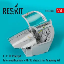 Reskit RSU48-0237 1/48 F-111C Cockpit late modification with 3D decals for Academy kit