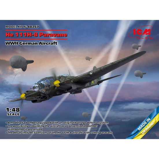 ICM 48267 - 1/48 - He 111H-8 Paravane WWII German Aircraft