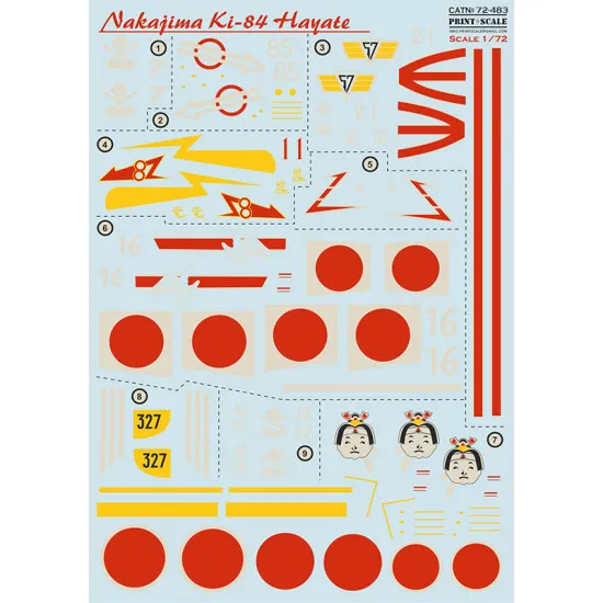 Print Scale 72-483 1/72 Supermarine Walrus. Decal for aircraft