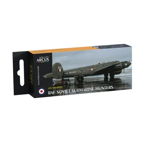Arcus 3052 Enamel paints set RAF Soviet submarine hunters 6 colors in set 10ml