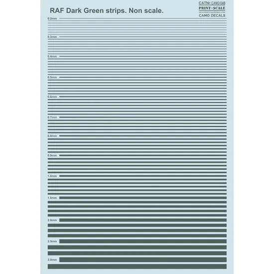 Print Scale 048-Camo RAF Dark Green strips Non scale