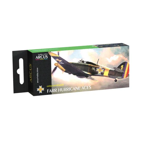 Arcus A4003 Acrylic paints set FARR Hurricane Aces 6 colors in set 10ml