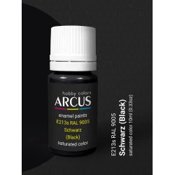 Arcus 213 Enamel paint. Wehrmacht. RAL 9005 Schwarz (Black) 10ml