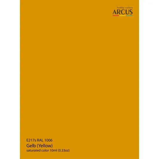 Arcus 217 Enamel paint. Wehrmacht. RAL 1006 Gelb (Yellow) 10ml