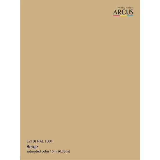 Arcus 218 Enamel paint. Wehrmacht. RAL 1001 Beige 10ml