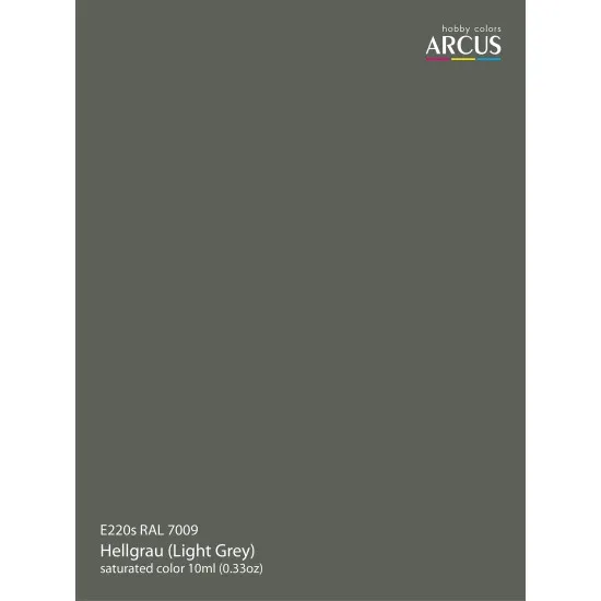 Arcus 220 Enamel paint. Wehrmacht. RAL 7009 Hellgrau (Light Grey) 10ml