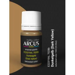 Arcus 222 Enamel paint. Wehrmacht. RAL 7028b Dunkelgelb (Dark Yellow) 10ml