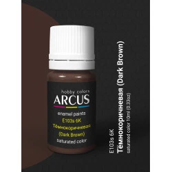 Arcus 103 Enamel paint. USSR Red Army Air Force Dark Brown Saturated color 10ml
