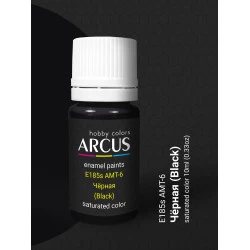 Arcus 185 Enamel paint USSR Air Force AMT-6 (Black) Saturated color 10ml