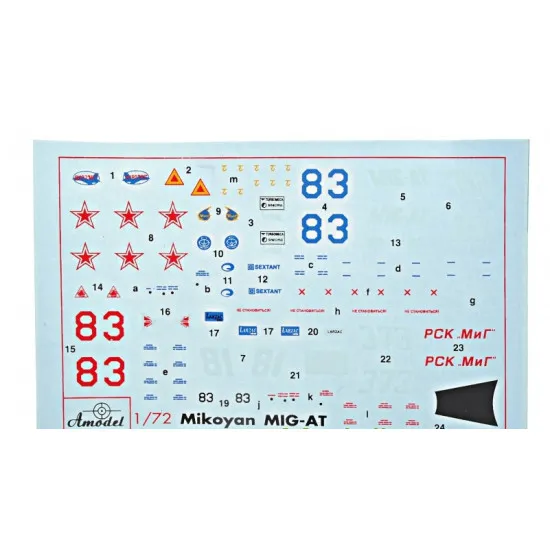MiG-AT (late) Russian modern trainer aircraft 1/72 Amodel 72128