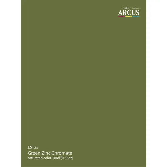 Arcus 512 Enamel paint USAF Green Zinc Chromate Saturated color 10ml