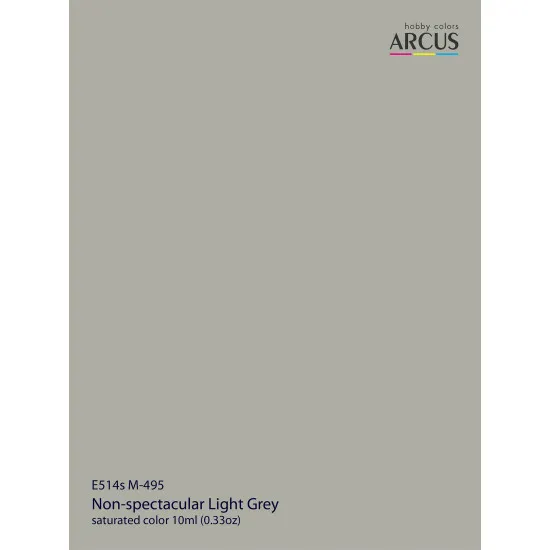 Arcus 514 Enamel paint USAF M-495 Non-spectacular Light Gray Saturated color 10ml