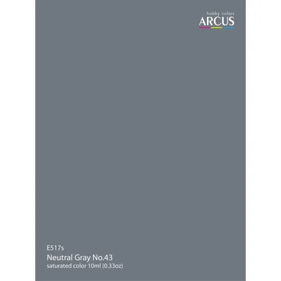 Arcus 517 Enamel paint USAF Neutral Gray No. 43 Saturated color 10ml