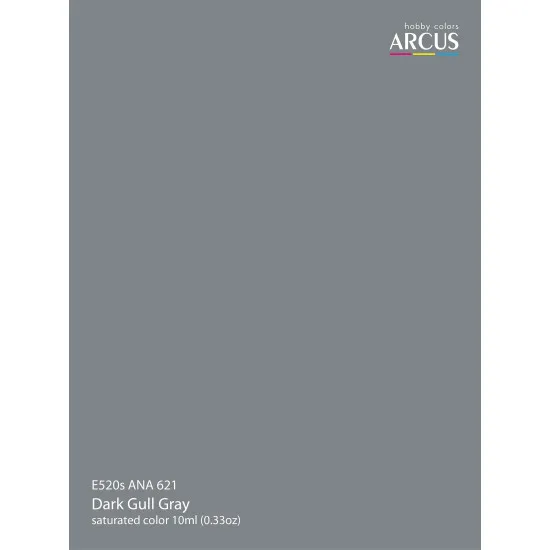Arcus 520 Enamel paint USAF ANA 621 Dark Gull Gray Saturated color 10ml