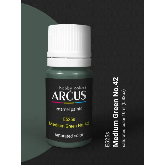 Arcus 525 Enamel paint USAF Medium Green No. 42 Saturated color 10ml