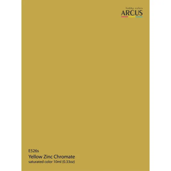 Arcus 526 Enamel paint USAF Yellow Zinc Chromate Saturated color 10ml