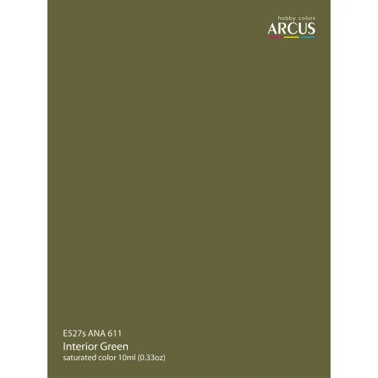 Arcus 527 Enamel paint USAF ANA 611 Interior Green Saturated color 10ml